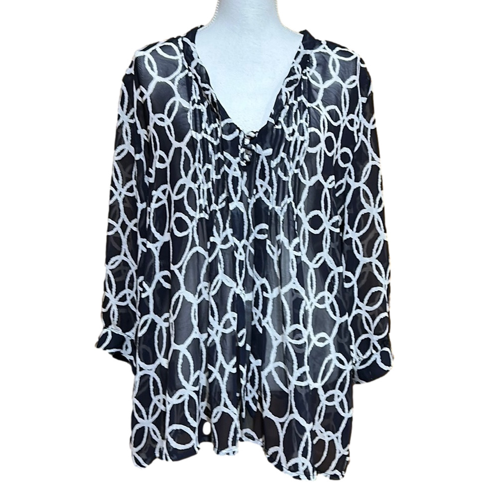 Banana Republic Abstract Print Top Size XL - EUC